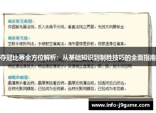 夺冠比赛全方位解析：从基础知识到制胜技巧的全面指南